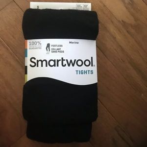 Smartwool footless wool black tights leggings s